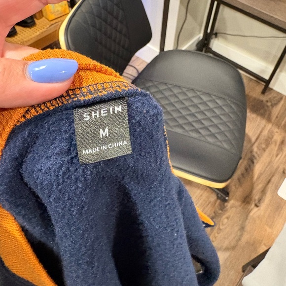 SHEIN Navy and Cream Varsity Jacket - Picture 5 of 5